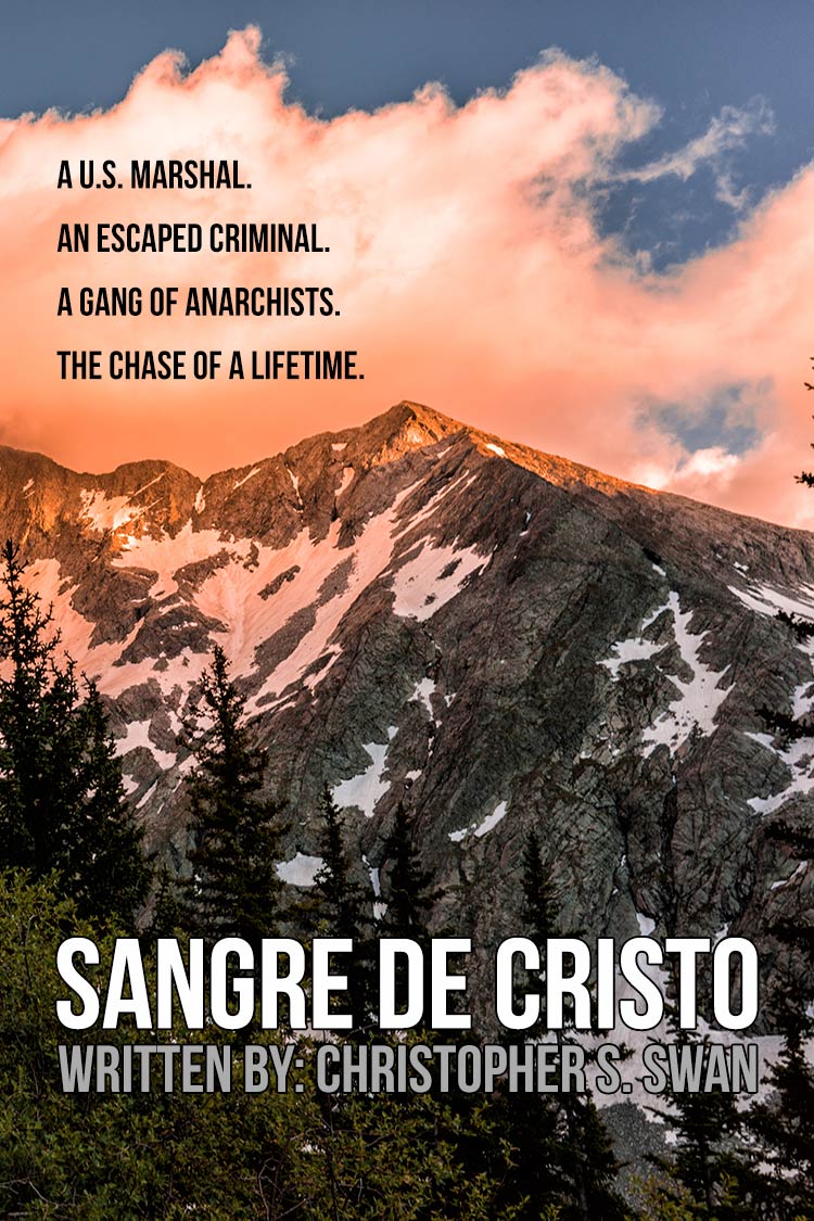 The cover of the novel SANGRE DE CRISTO.